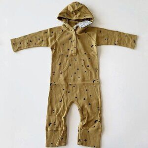Kate Quinn Organics Golden Stars And Moon Jumpsuit 18-24 Months or 12-18 months